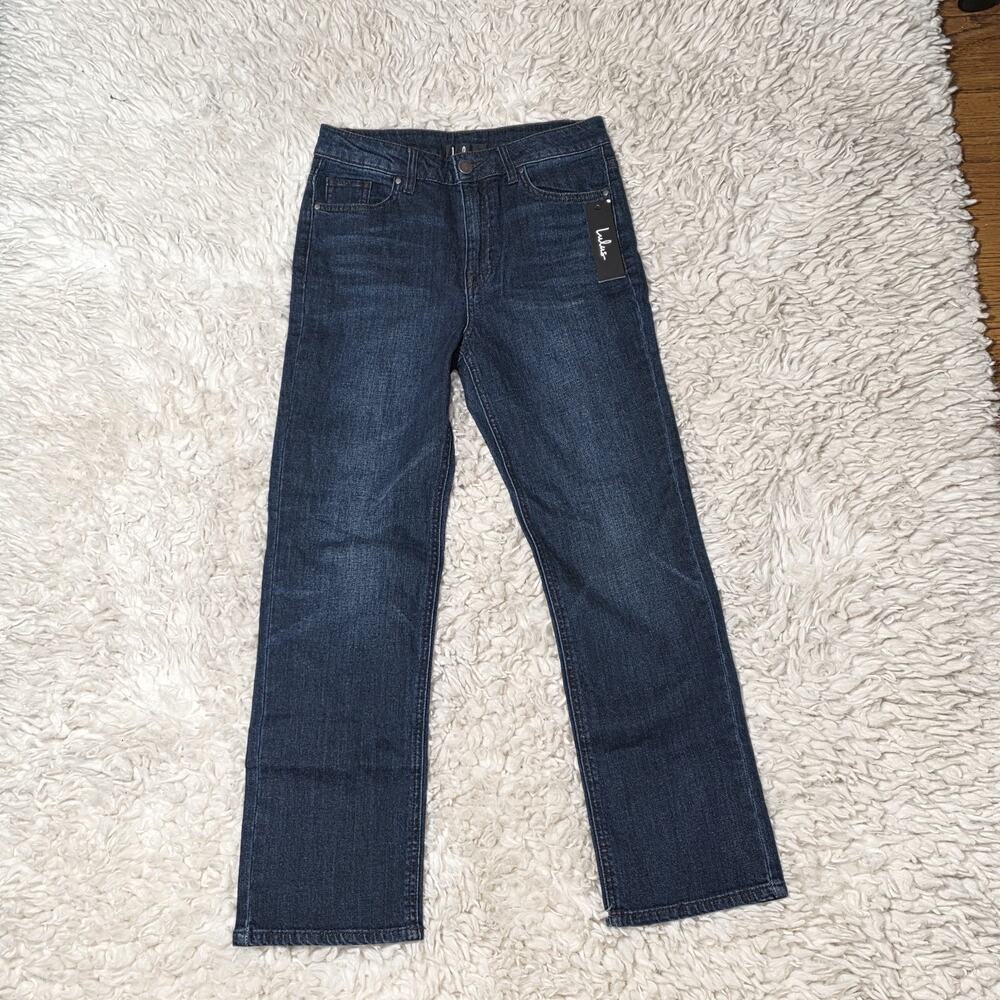 Lulu's Dark Blue Straight Leg Ankle Jeans Size 25